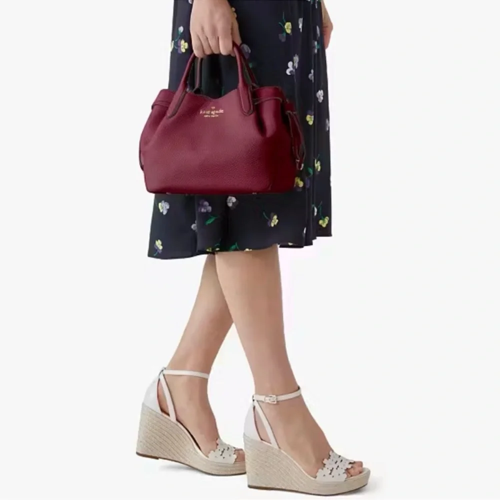 Kate Spade Small Dumpling Burgundy Satchel - Picture 12 of 15